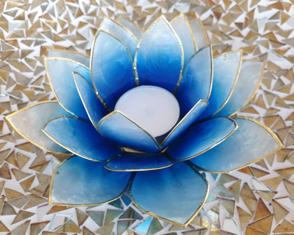 Lotus lysestake Blåhvit